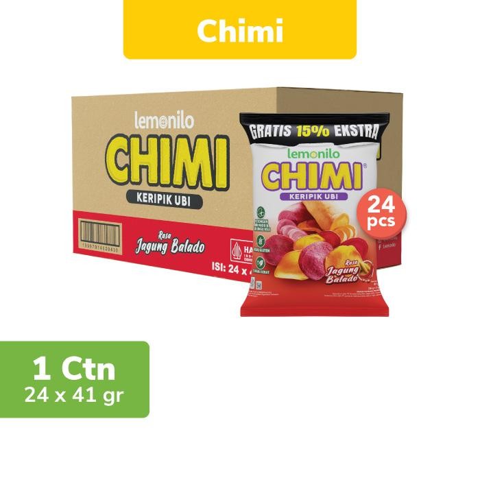 

24 pcs Lemonilo Chimi Keripik Ubi Jagung Balado 41g