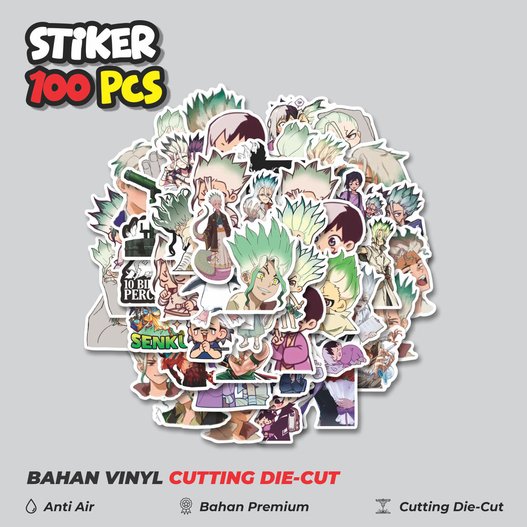 

Terbaru! 50 pcs Sticker Anime Dr.Stone Sticker Dekorasi Lucu Kreatif untuk Notebook, Skateboard, HP