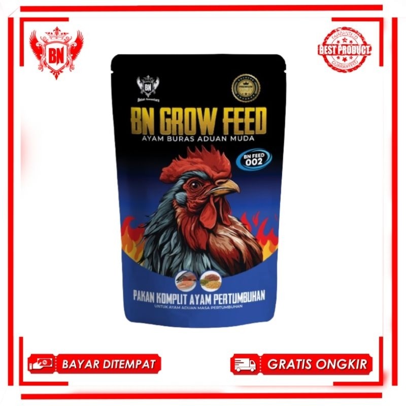 Obat Ayam Adu Tarung Manjur Pakan aduan muda BN GROW FEED untuk membentuk postur tubuh ideal pertumb