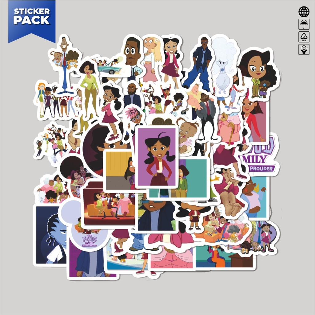

[100PCS]Stiker Pack Sticker Kartun The Proud Family Sticker Aesthetic Vinyl Anti Air Dekorasi Sticker Laptop Buku Journal Koper Helm Casing HP Gitar Helm Skateboard