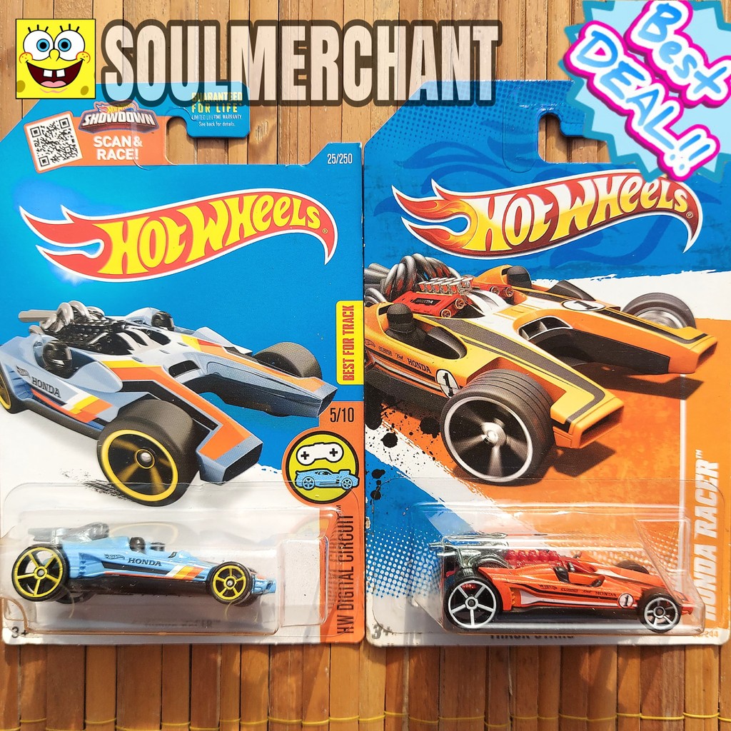 Hot Wheels Honda Racer Orange Biru Mobil Sport
