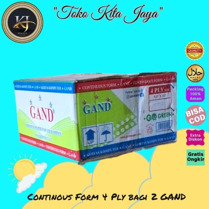 

Continous Form 4 ply bagi 2 GAND
