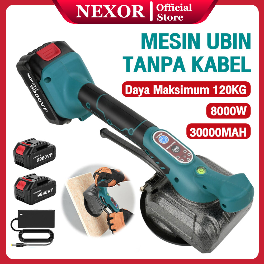 

NEXOR 8000W MESIN UBIN MESIN PEMASANGAN BATU BATA 120KG DAYA HISAP ALAT PERATA KERAMIK LANTAI
