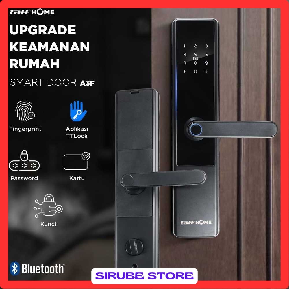 TaffHOME Smart Door Lock Fingerprint Password Bluetooth Card TTLock - A3F