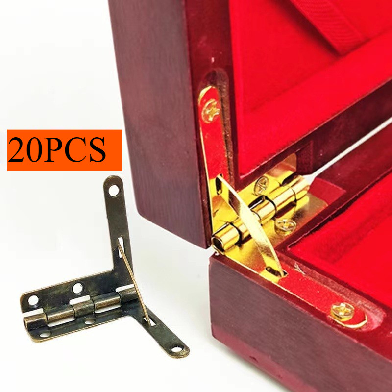 20pcs  Engsel L untuk Box Engsel Siku L Mini putar engsel L sudut 90 " Engsel Siku Kotak Perhiasan