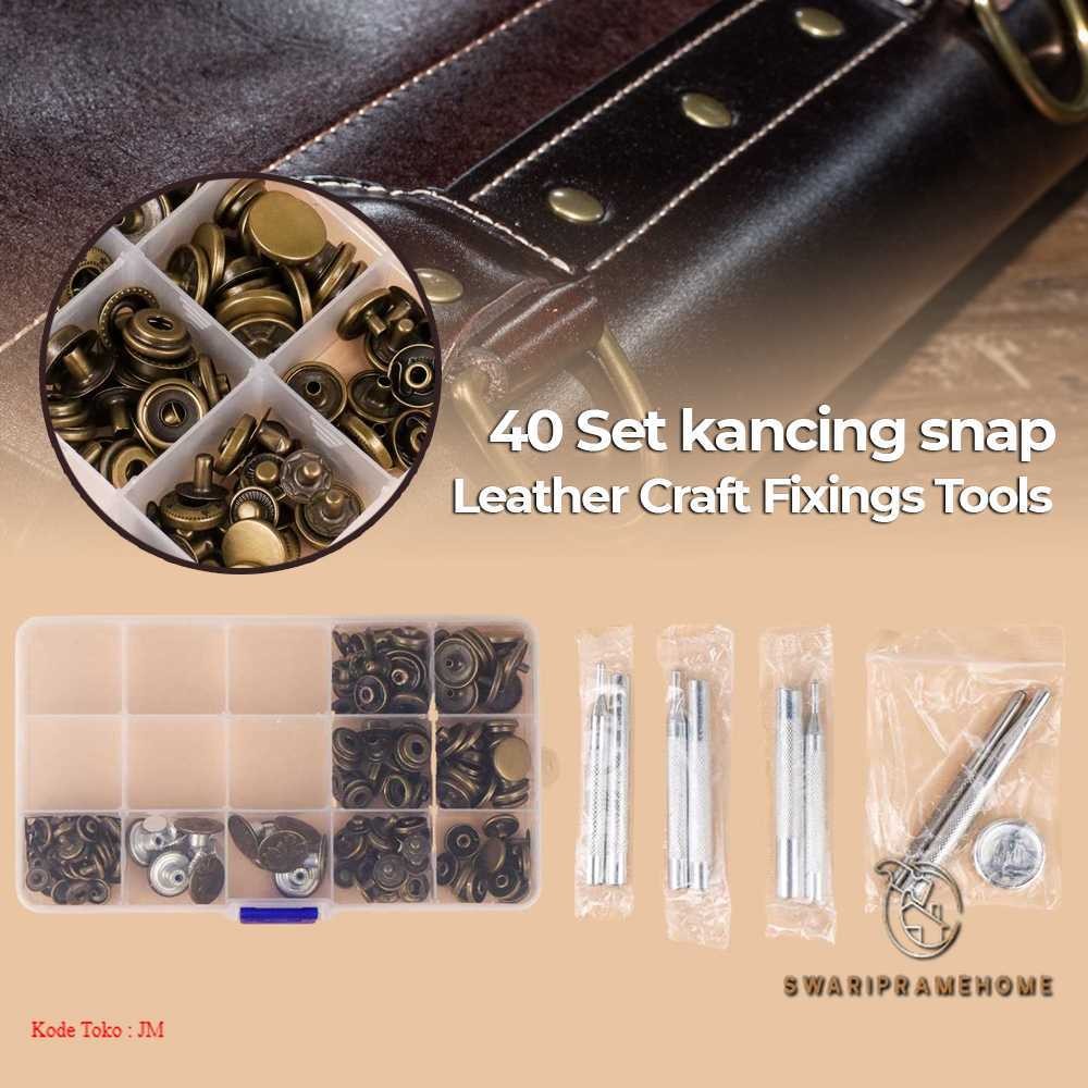 Perlengkapan Jahit Poppers Leather Craft | with Fixings Tools Kit - XG-90003 Best Seller | Original
