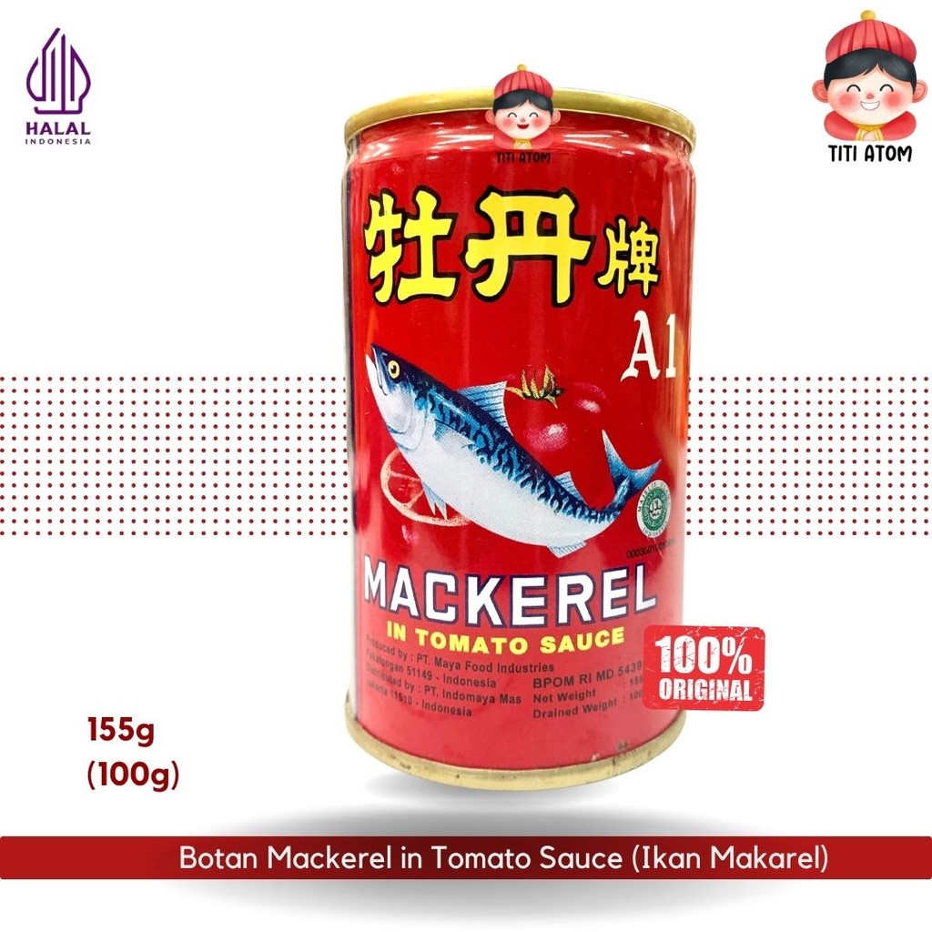 

Botan Mackerel in Tomato Sauce (Ikan Makarel/Sarden) [155g/100g]