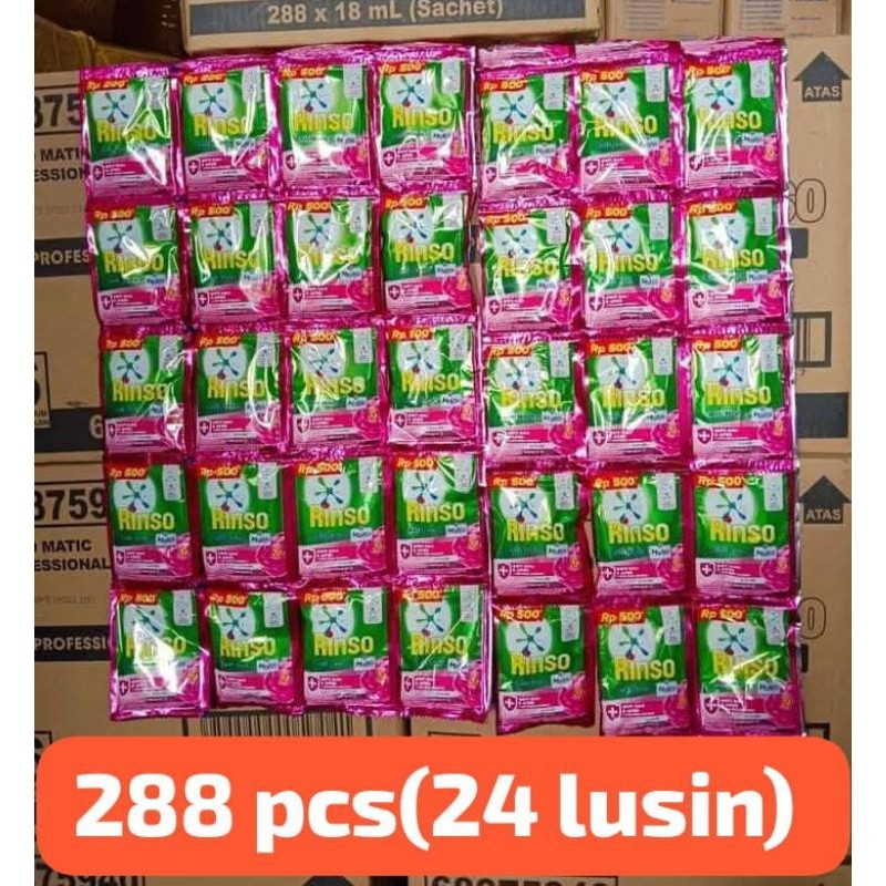 KICLONE_SHOP  Rinso Molto 500 Deterjen Cair 1 Dus Isi 288 Sachet