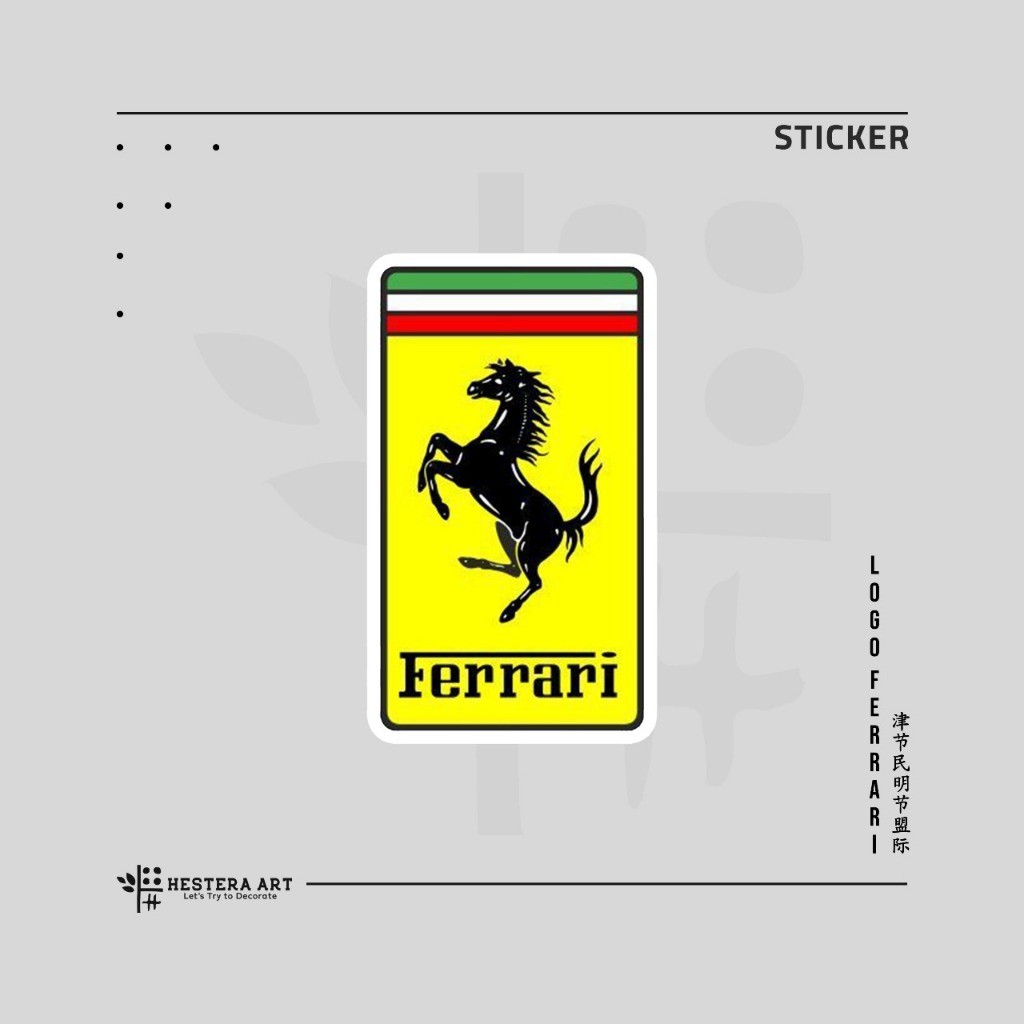 

Stiker Ferrari Doff Laminasi | Stiker Logo Kotak Ferrari