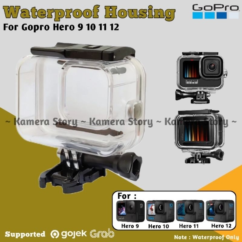 Waterproof Case Underwater Housing for Gopro Hero 13 / Gopro 12 / Gopro 11 / Gopro 10 / 9 Black