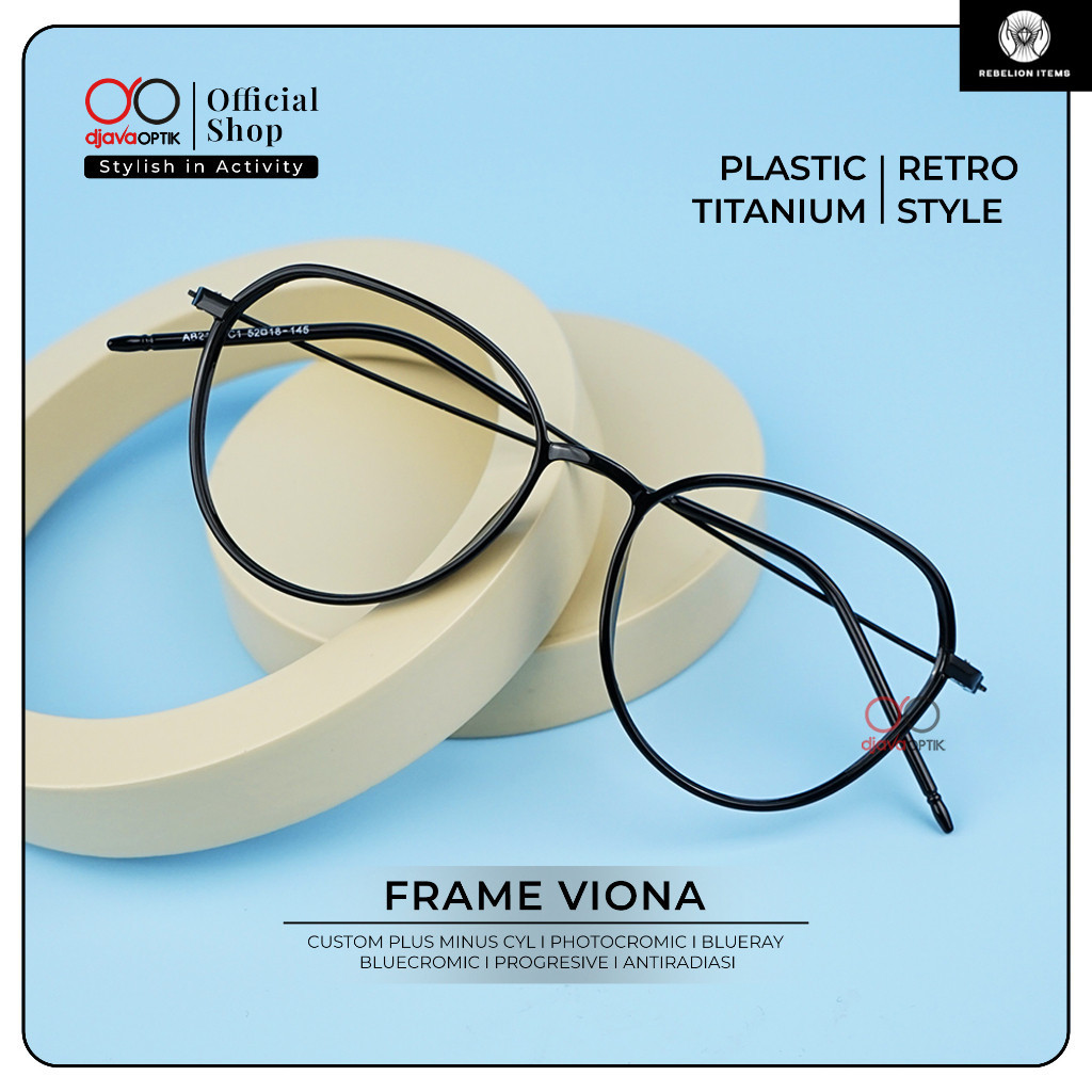 DJAVA OPTIK - Frame Viona - Kacamata Korea Prisma Lentur New Arrival