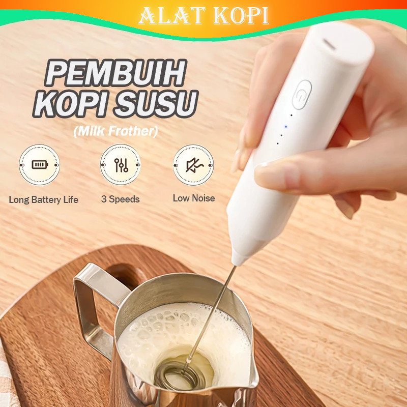 Mixer Mini Mixer Pengocok Susu Milk Frother High Speed Rechargeable Type-C