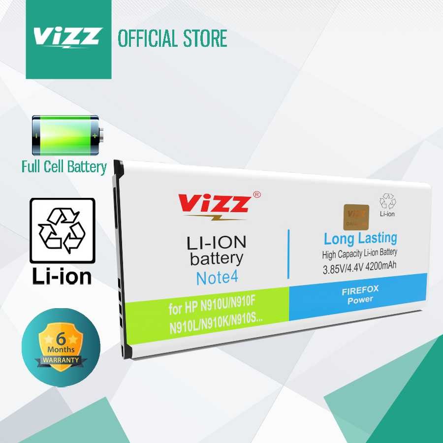 Vizz Baterai Samsung Note 4 Original