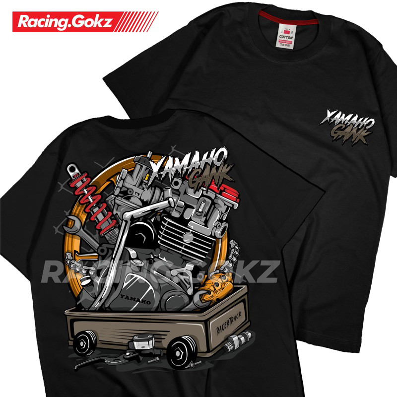 Kaos Mesin Yamaho Lengan Pendek Terbaru Baju Distro Cowok Yamaho Gank Keren Simpel