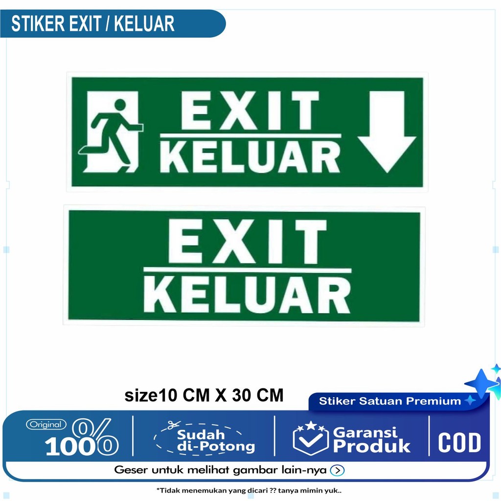 

Stiker Sign Exit / Stiker Sign Exit