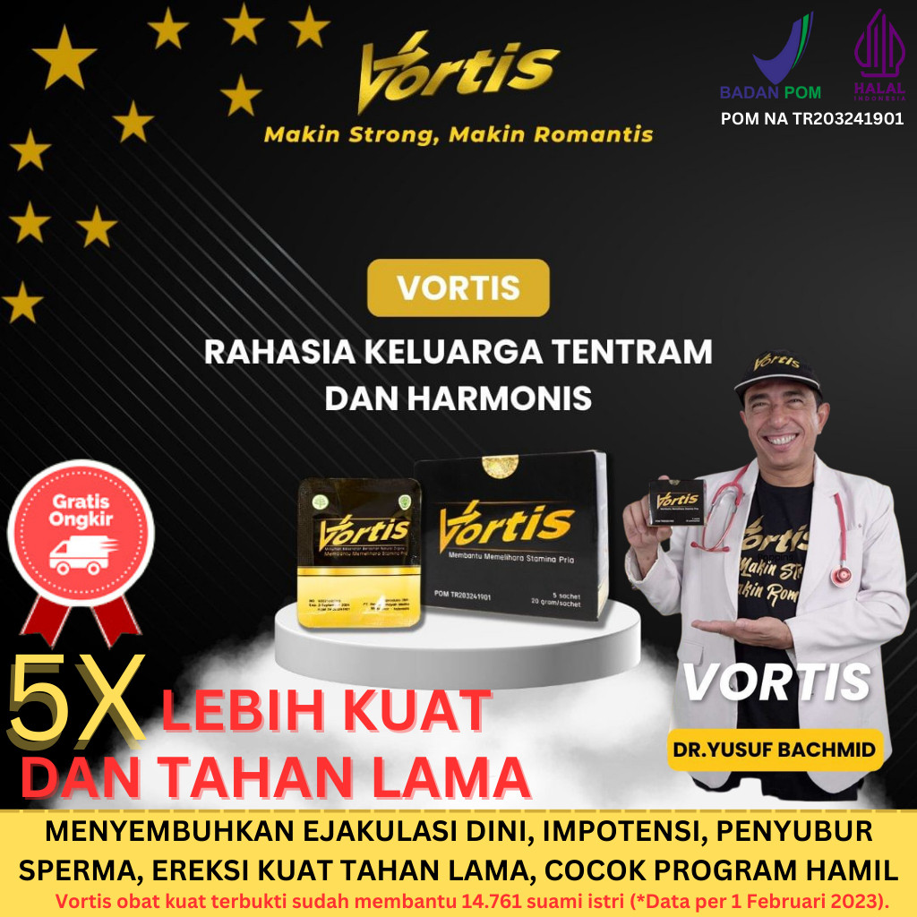 

NEW VORTIS DR YUSUF BACHMID ORIGINAL TERLARIS NO.1 SOLUSI STAMINA PRIA