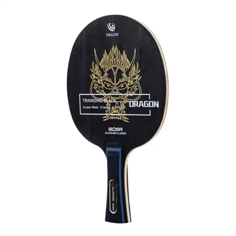 Bet bat blade pingpong Dragon / Lion boer allround Carbon Pegangan Panjang ( standar ) FL 100% ORIGI