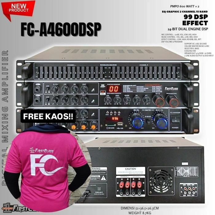 AMPLIFIER FIRSTCLASS FCA 4600DSP | digital ampli mixing FCA 4600 dsp