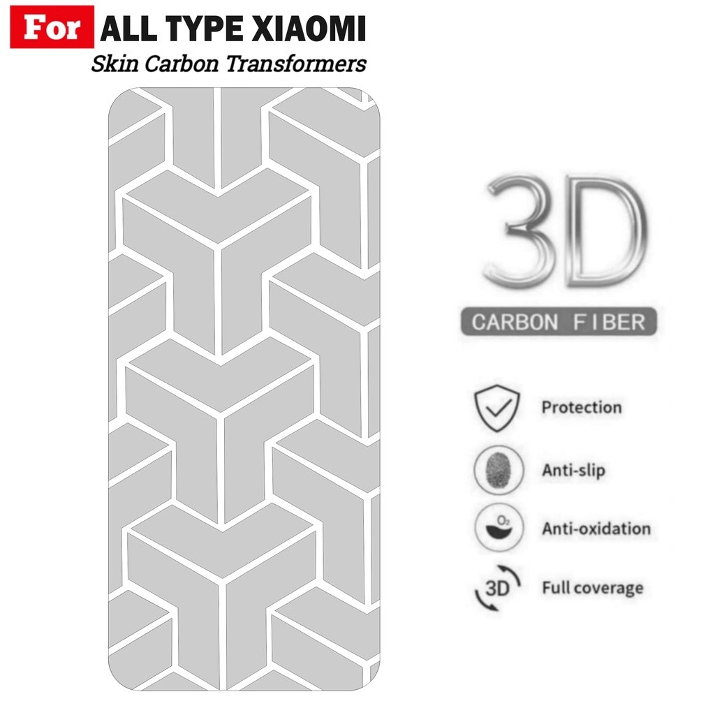 Skin Carbon Glitter Hp All Type XIAOMI Motif Transformers