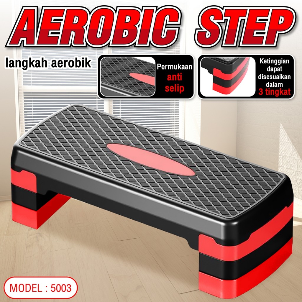 Better Sport Papan Senam Aerobic Step Zumba Adjustable Alat Olahraga Fitness Gym