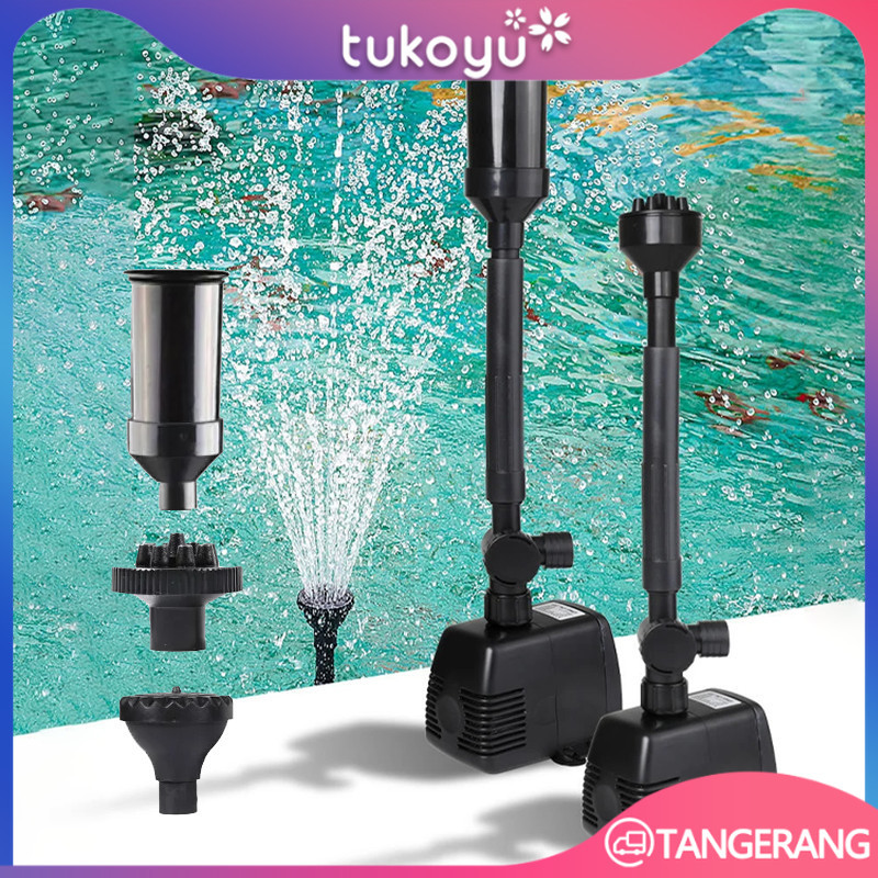 Pompa Air Mancur Kolam Koi 7 Meter Mesin Air Terjun Dengan Kabel Panjang Untuk Dekorasi Taman