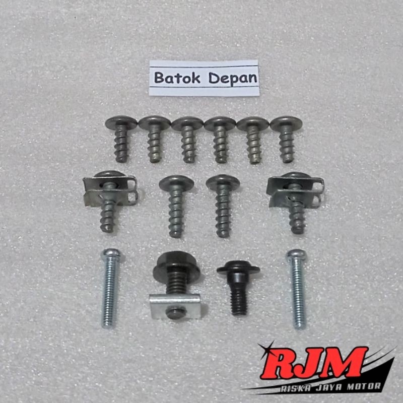 Baut Full Set Cover Bodi Body Batok Depan Yamaha Vega R Lama / Old Karbu