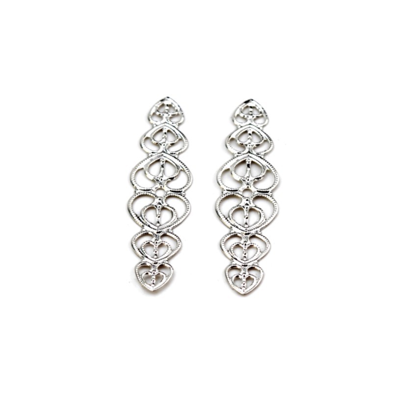 

10/20/50 Mixed Bronze Tone Filigree Wraps Connectors Metal Crafts Gift Decoration Jewelry Making Findings DIY