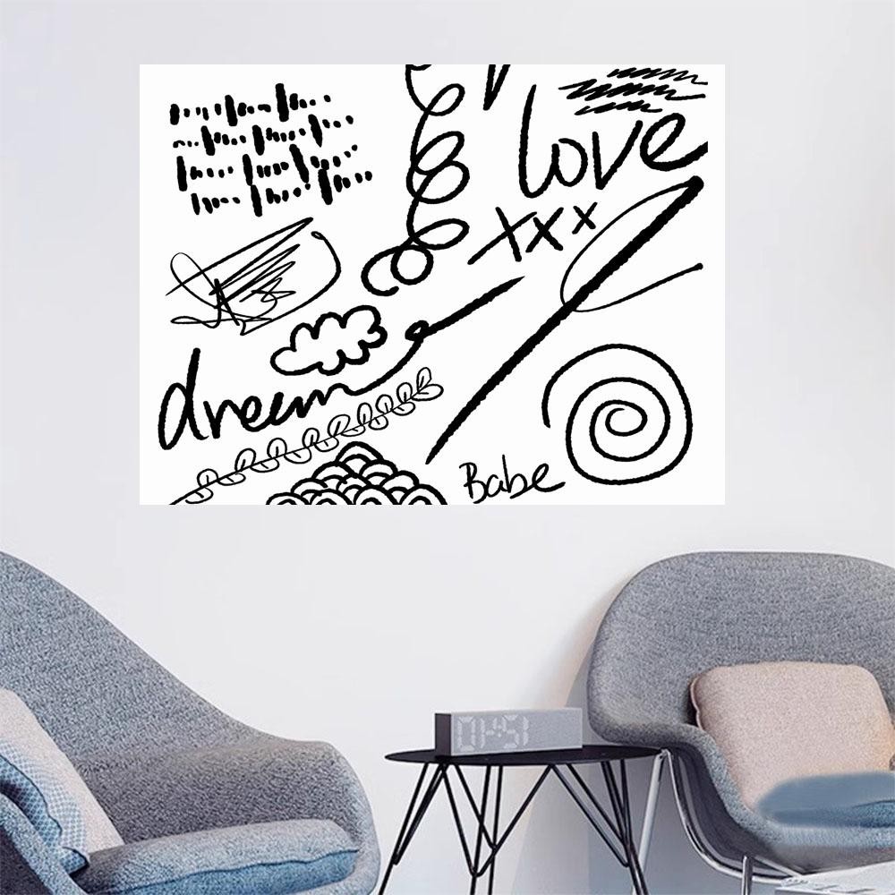 

Writing Drawing Graffiti Doodle A4A5 Size Small Whiteboard Sticker Adhensive Erasable Memo Memorandum Sticker