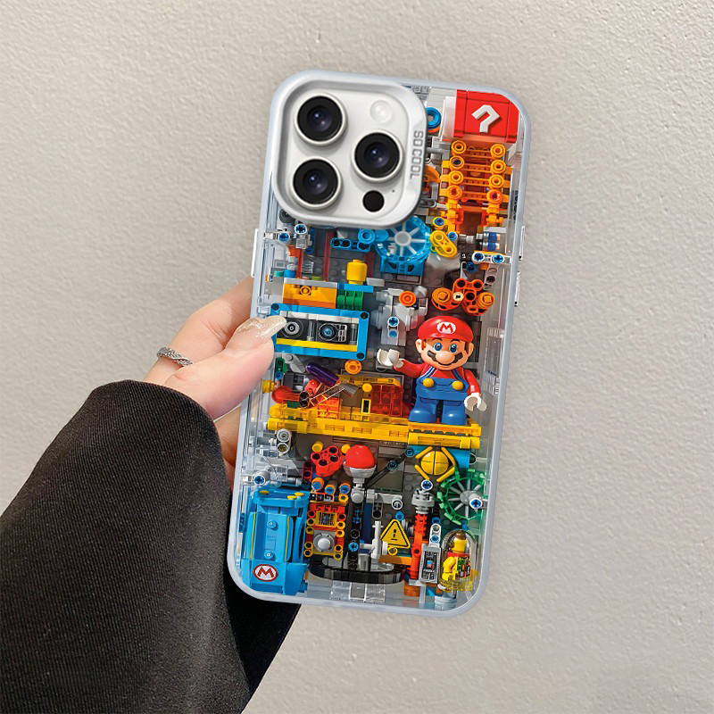 Casing Untuk OPPO A3X Lego Mario mekanik yang menyenangkanA58 A60 F9Pro A3 A16 A17 A18 A15 A55 A52 A