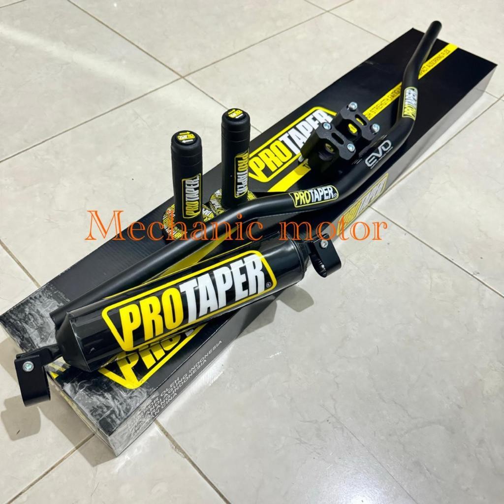 Stang Fatbar Protaper Evo Paketan Riser Handgrip Busa Klx Crf Vixion Nmax Dll