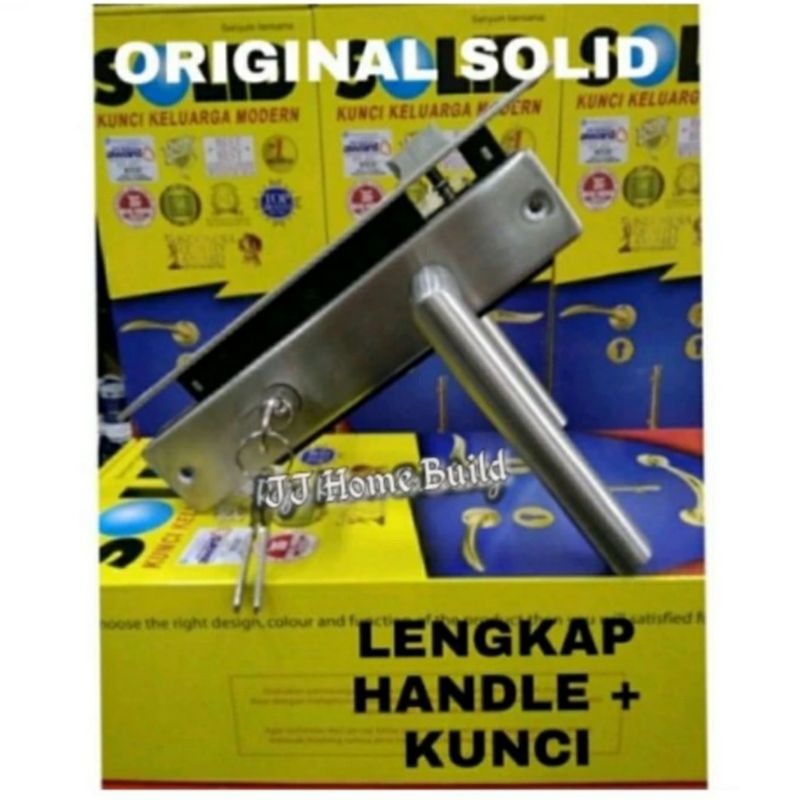 Paket Handle Solid HP 61.41 / Kunci Pintu Solid Stainless (KOMPLIT SET)