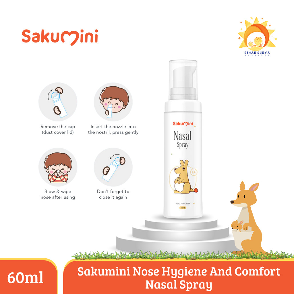 Sakumini Nasal Spray 60ml – Spray Hidung untuk Sinus, Flu, Rhinitis | Aman & Efektif