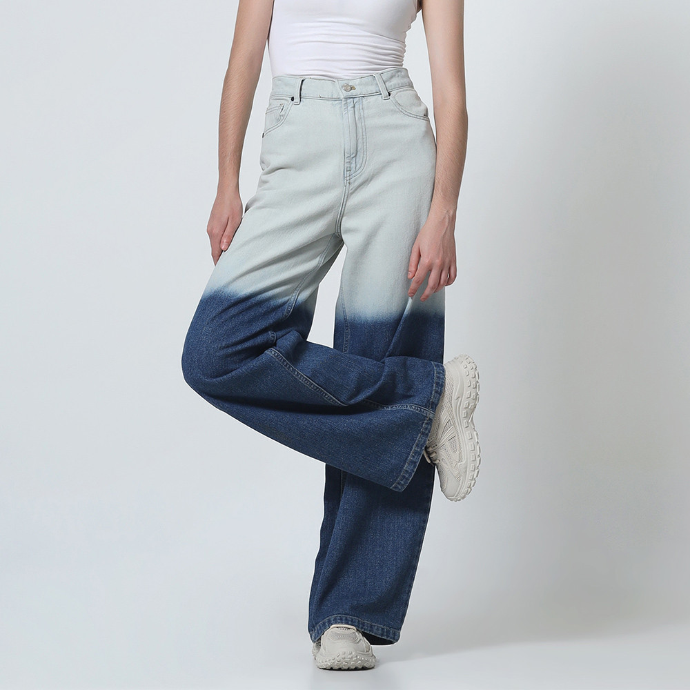 Hypestore OURRA Celana Jeans Wanita - Two Tone Baggy Pants