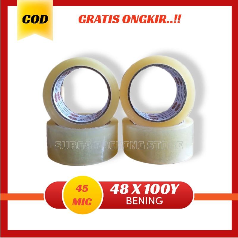 Lakban bening 48mm x 100yard | Lakban coklat 100yard x 48mm // Lakban termurah