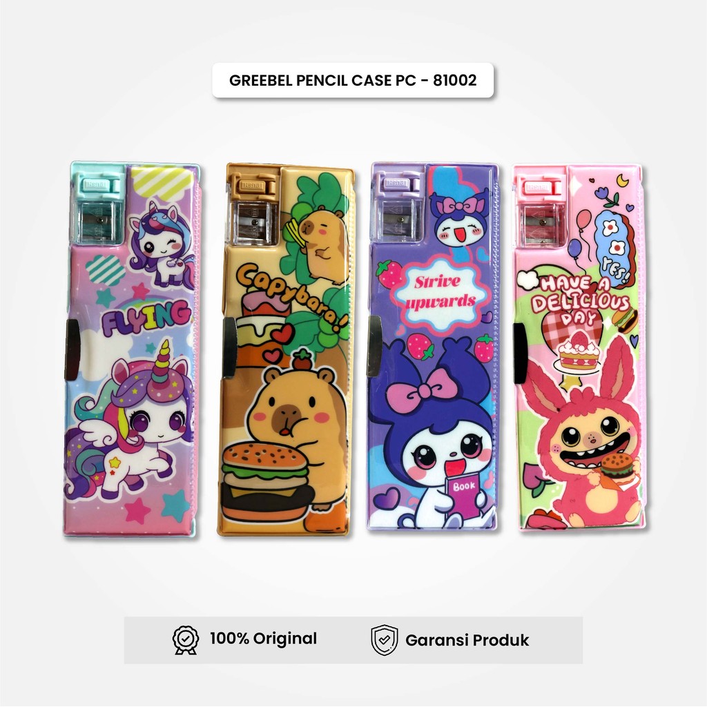 

GREEBEL Kotak Pensil Lucu / Tempat Pensil (81002) / Pencil Case / Pensil Anak Sekolah