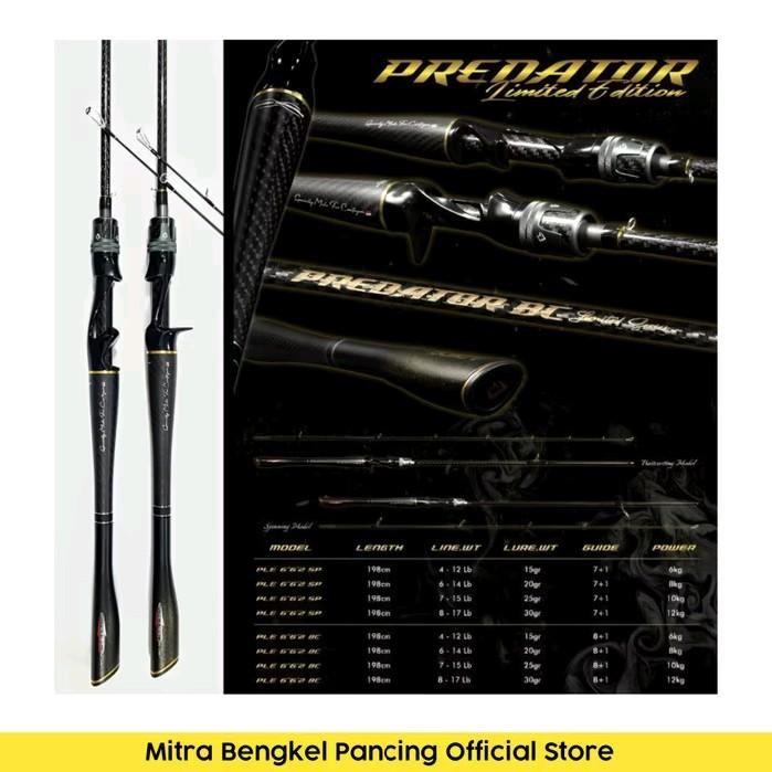 Joran Daido Predator Limited Edition Casting RHC Hollow Carbon Spinning Bait Casting Set Casting 198