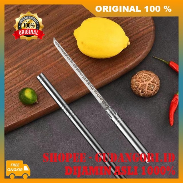 Pisau Tongkat Tahan Karat Pisau Tongkat Mini Pisau Tongkat Baja Super Tajam ORIGINAL