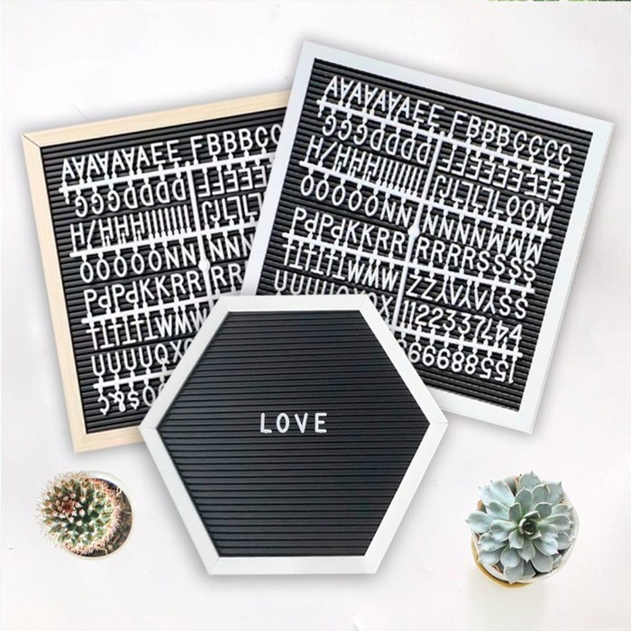 

Letter Board 25x25/25.5 x 13.8 /25 x 28 / Papan Tulis Tempel / Papan Huruf & Angka Nama Bayi BISA COD