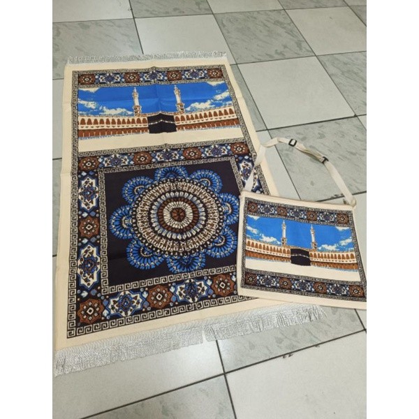 BAROSHOP Sajadah turki Travel plus tas tebal dan lembut.