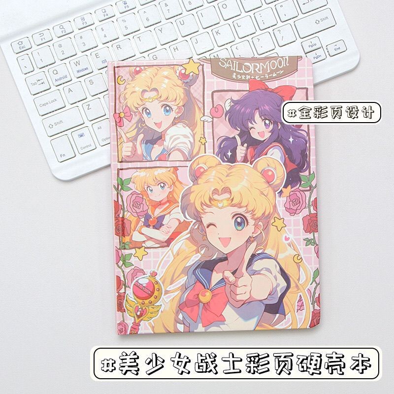 

Anime Notebook Sailor Moon A5 Hard Shell Book Notebook Cute Book Draft Notepad Student Writing Stationery
