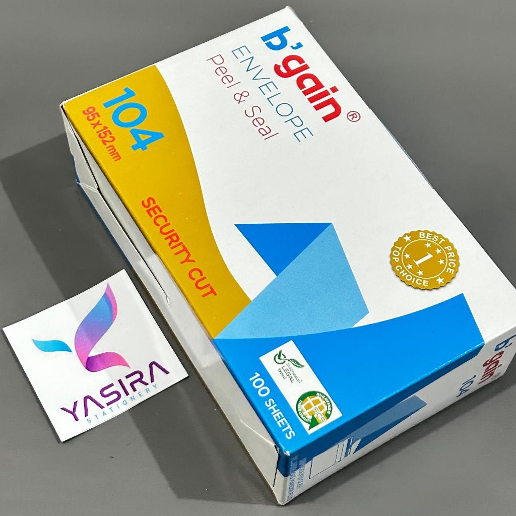 

Amplop Sedang Polos B'Gain 104