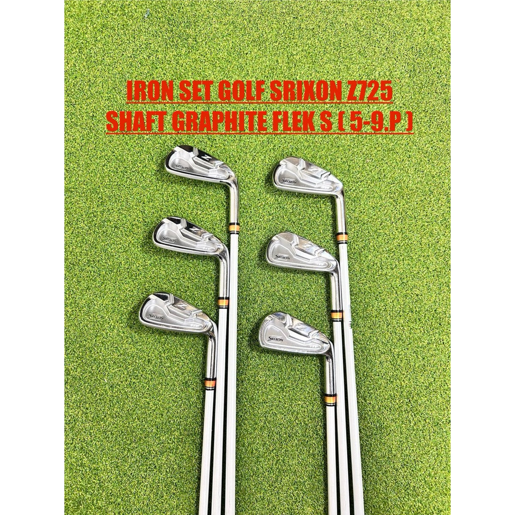 Iron Set Golf Srixon Z725 Shaft Graphite Miyaki Flek Stiff Second Original - Stick Golf Iron Set Bek