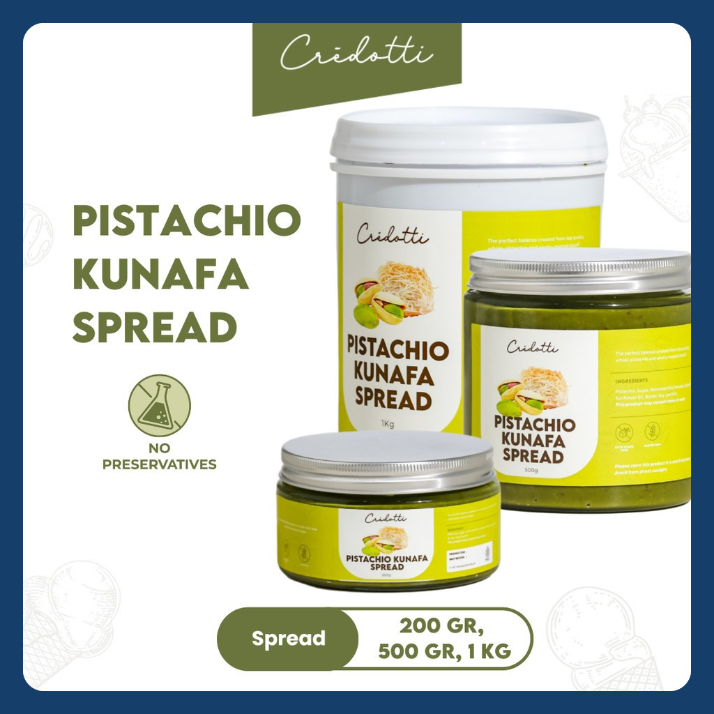 

CREDOTTI Spread Pistachio Kunafa Selai Kadaify 200gr - 1Kg