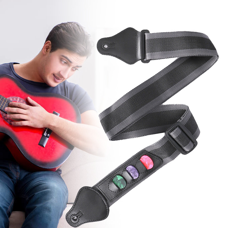Tali Gitar Akustik Strap Locking Gitar Strap Tali Bas Gitar Akustik Elektrik Tali Gitar Listrik