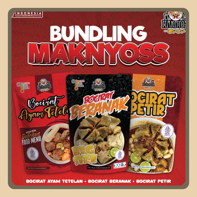

Bundling Maknyoss Makanan Instant Halal Tahan Lama
