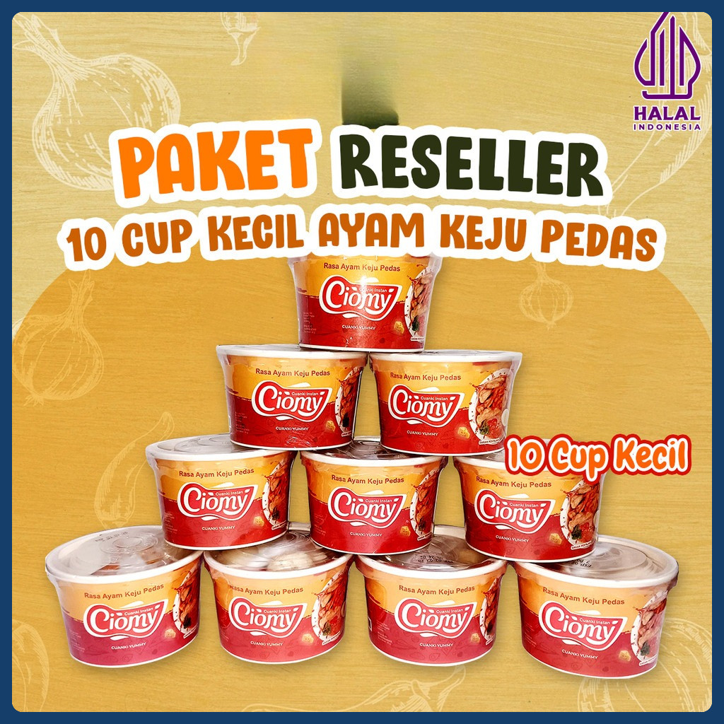 

Mpok Sur - Paket Bundling Ciomy Cuanki Ayam Keju Pedas Kemasan Kecil 40 Gram Isi 10 pcs
