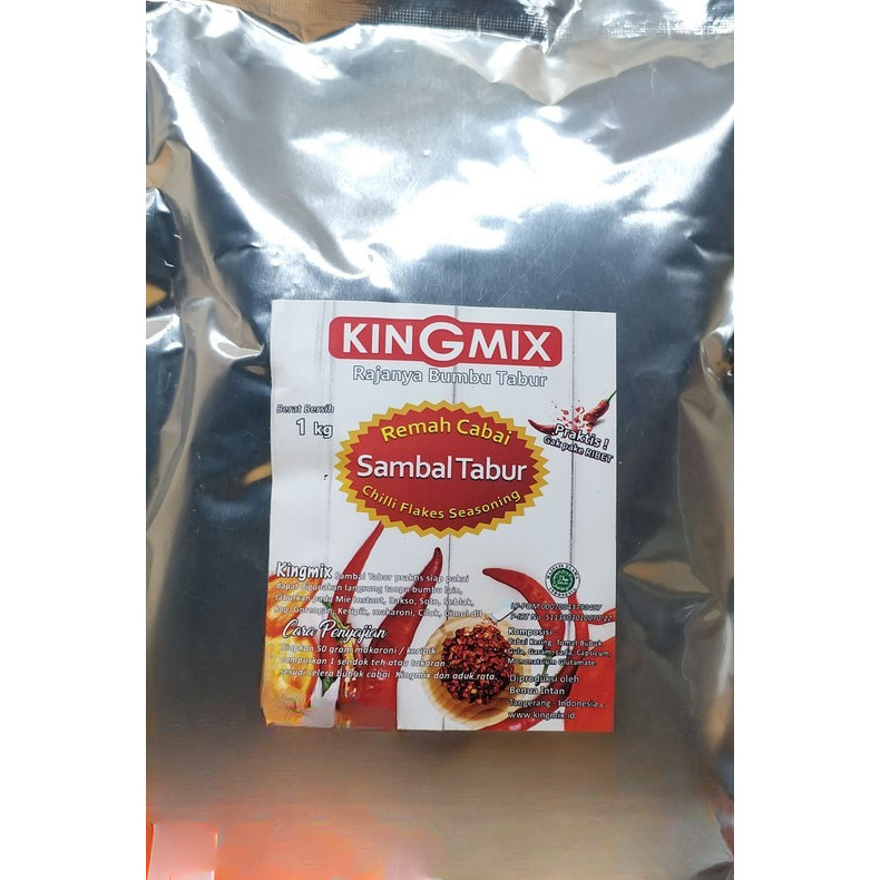 

Sambal Tabur Cabai Kasar Flake 1 kg KINGMIX PREMIUM