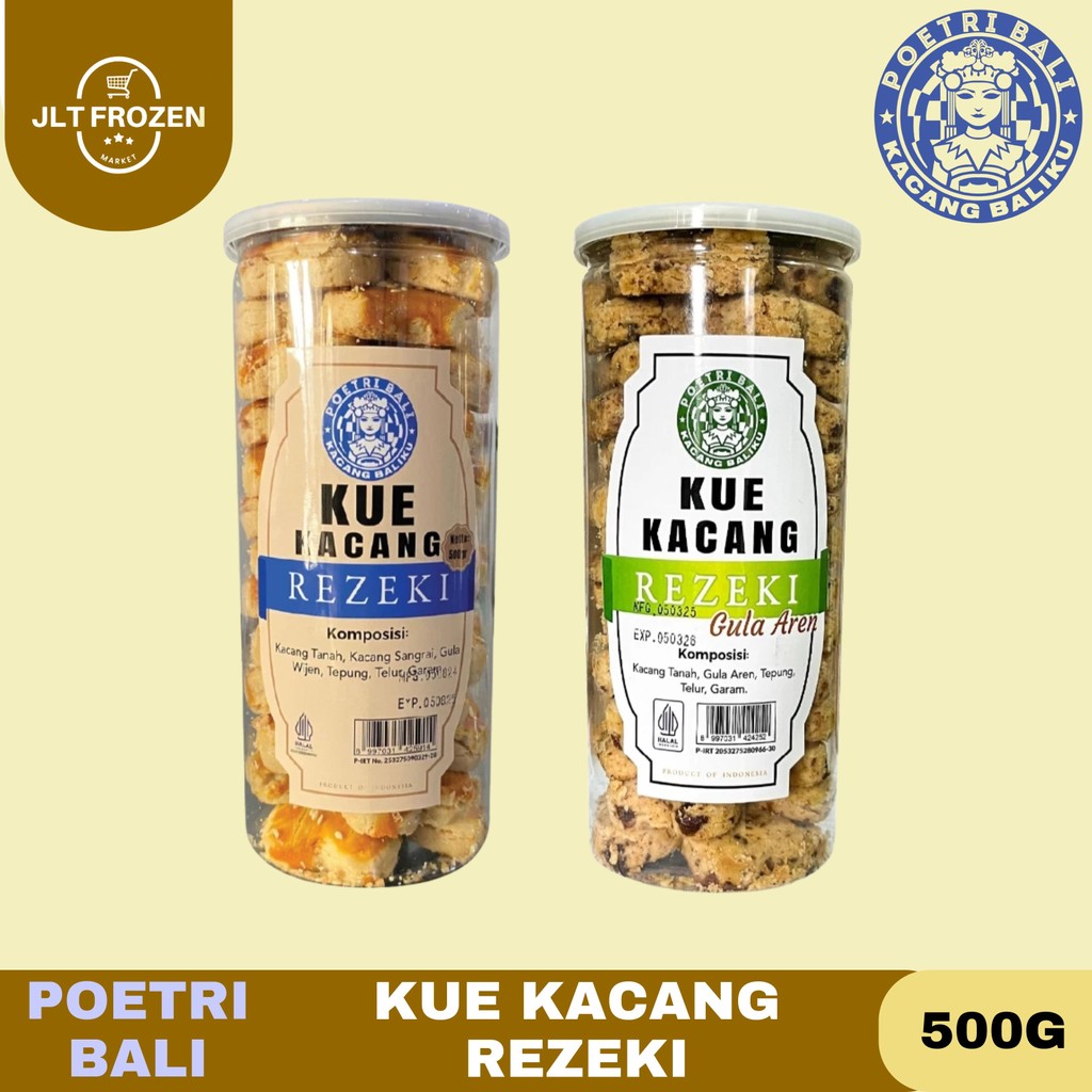 

Poetri Bali Kue Kacang Rezeki Kemasan 500g / Kue Kacang Original & Kue Kacang Gula Aren