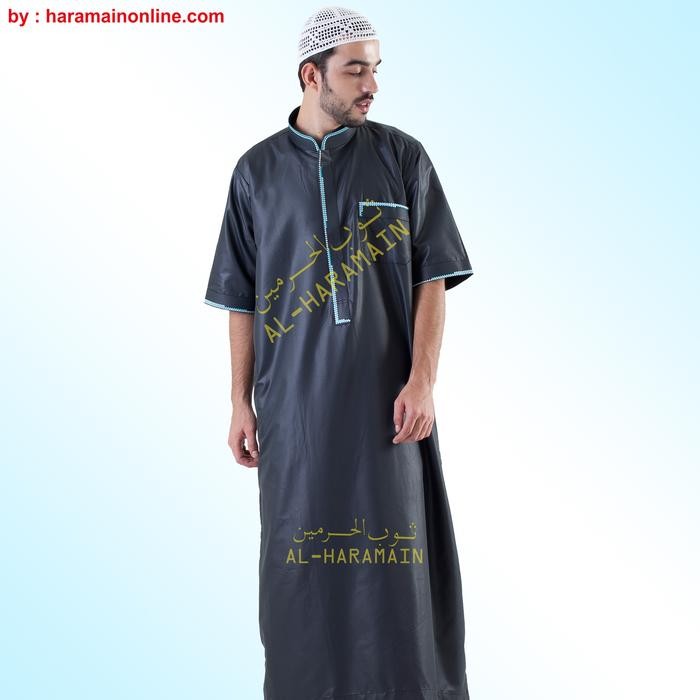 Baju Muslim Pria Jubah Ajmal Lengan Pendek