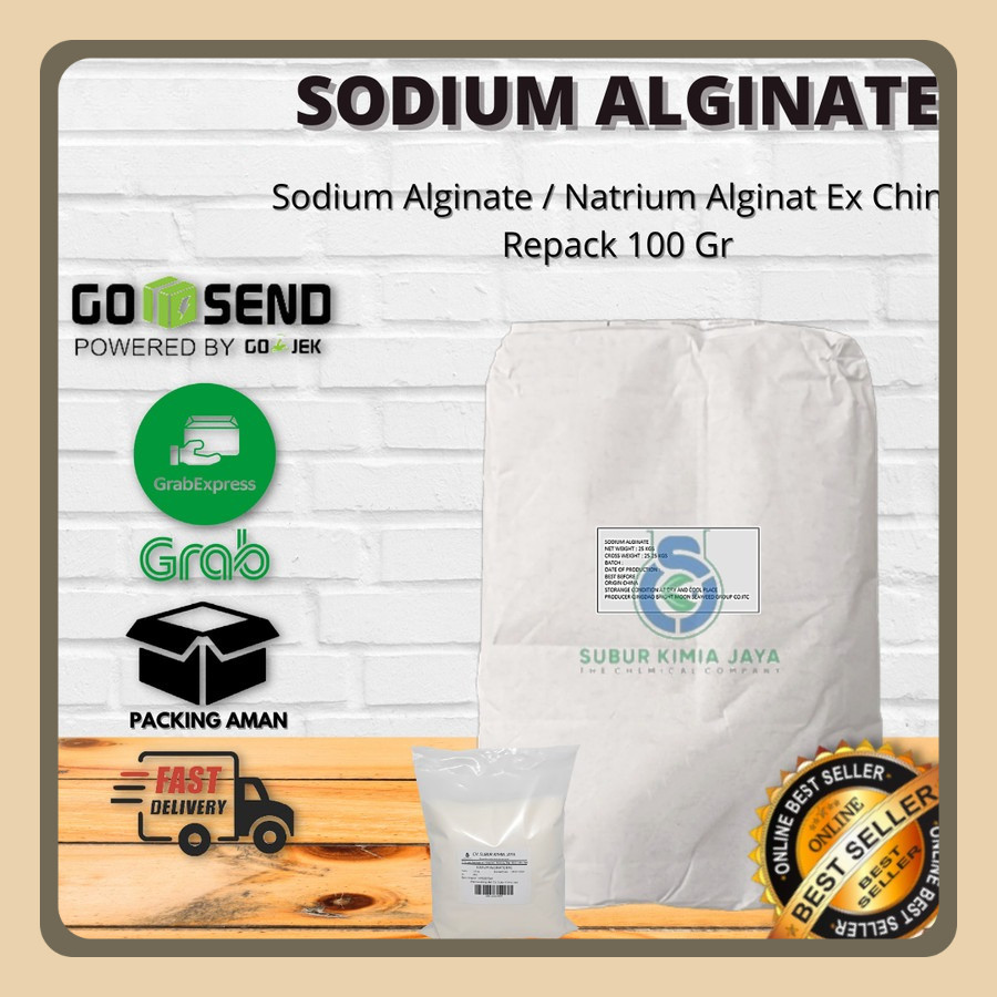 

Sodium Alginate Food Grade / Sodium Alginat / Pengenyal Makanan 100 Gr